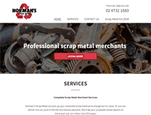 Tablet Screenshot of normansscrapmetal.com.au